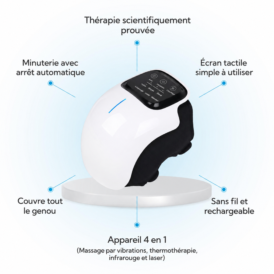 Masseur de genou 4-en-1 FlexiGenou™ - Soulagement naturel des douleurs du genou