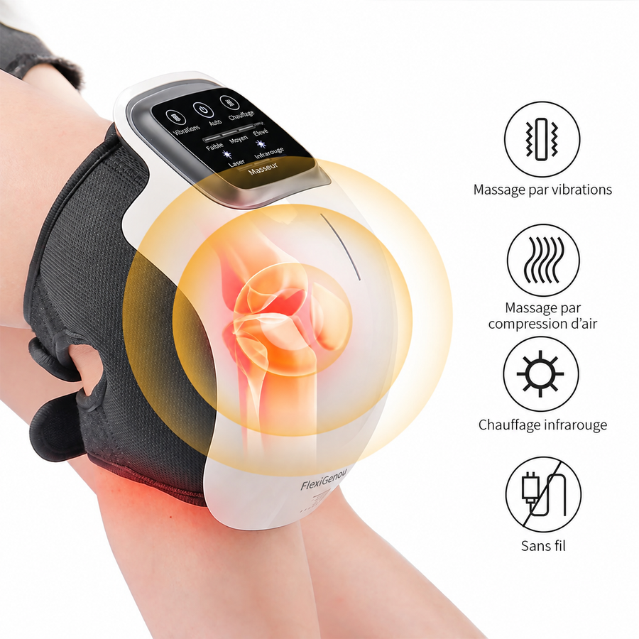 Masseur de genou 4-en-1 FlexiGenou™ - Soulagement naturel des douleurs du genou